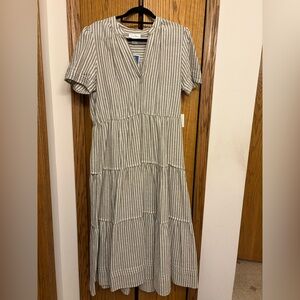 Striped Short Sleeve Dress